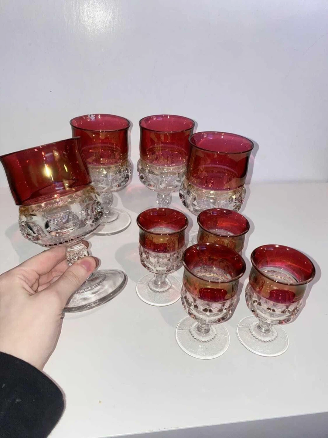 1960s Vintage Kings Crown Goblets - photo 2