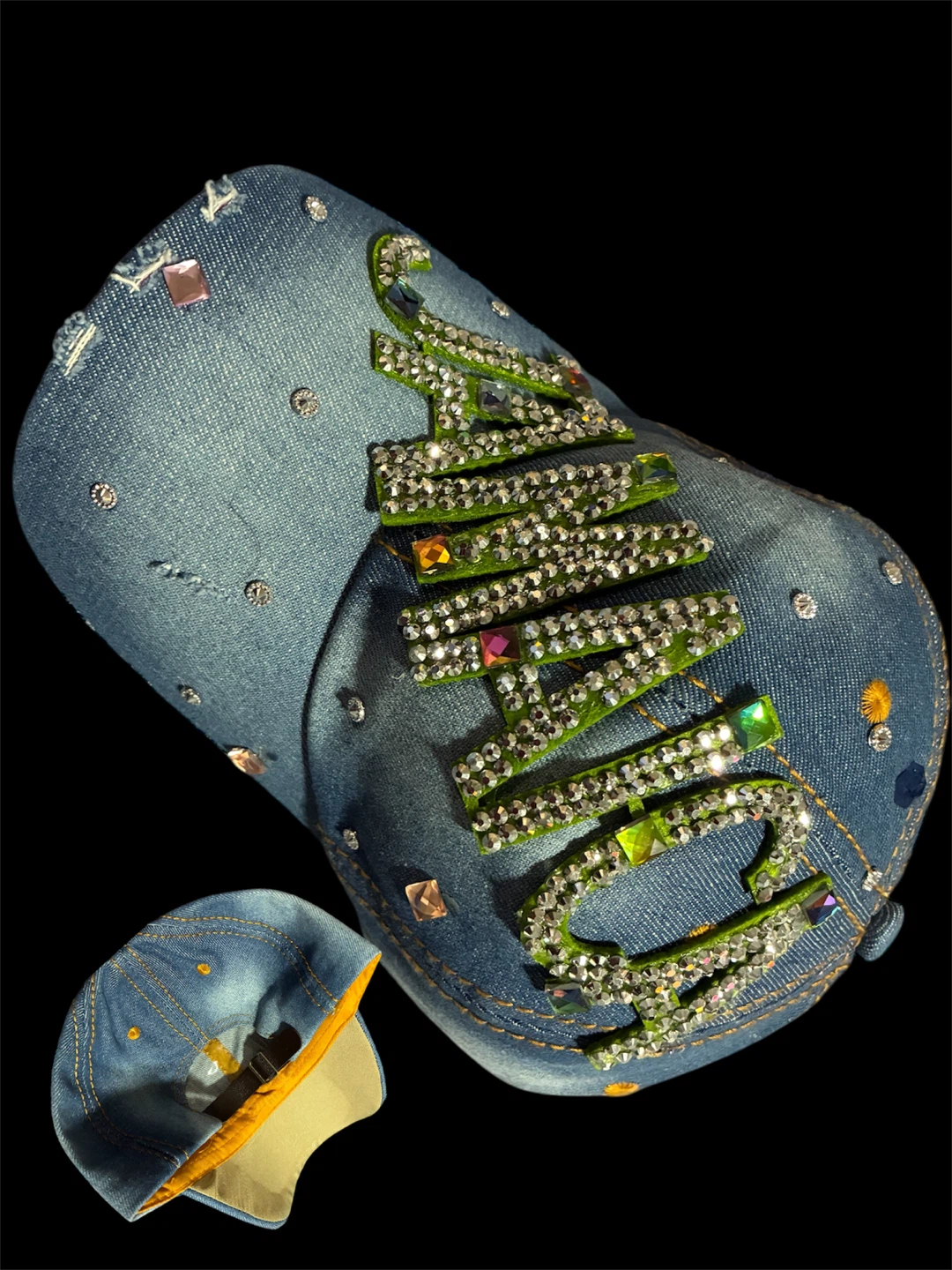 Jamaica Baseball Cap with Rhinestones