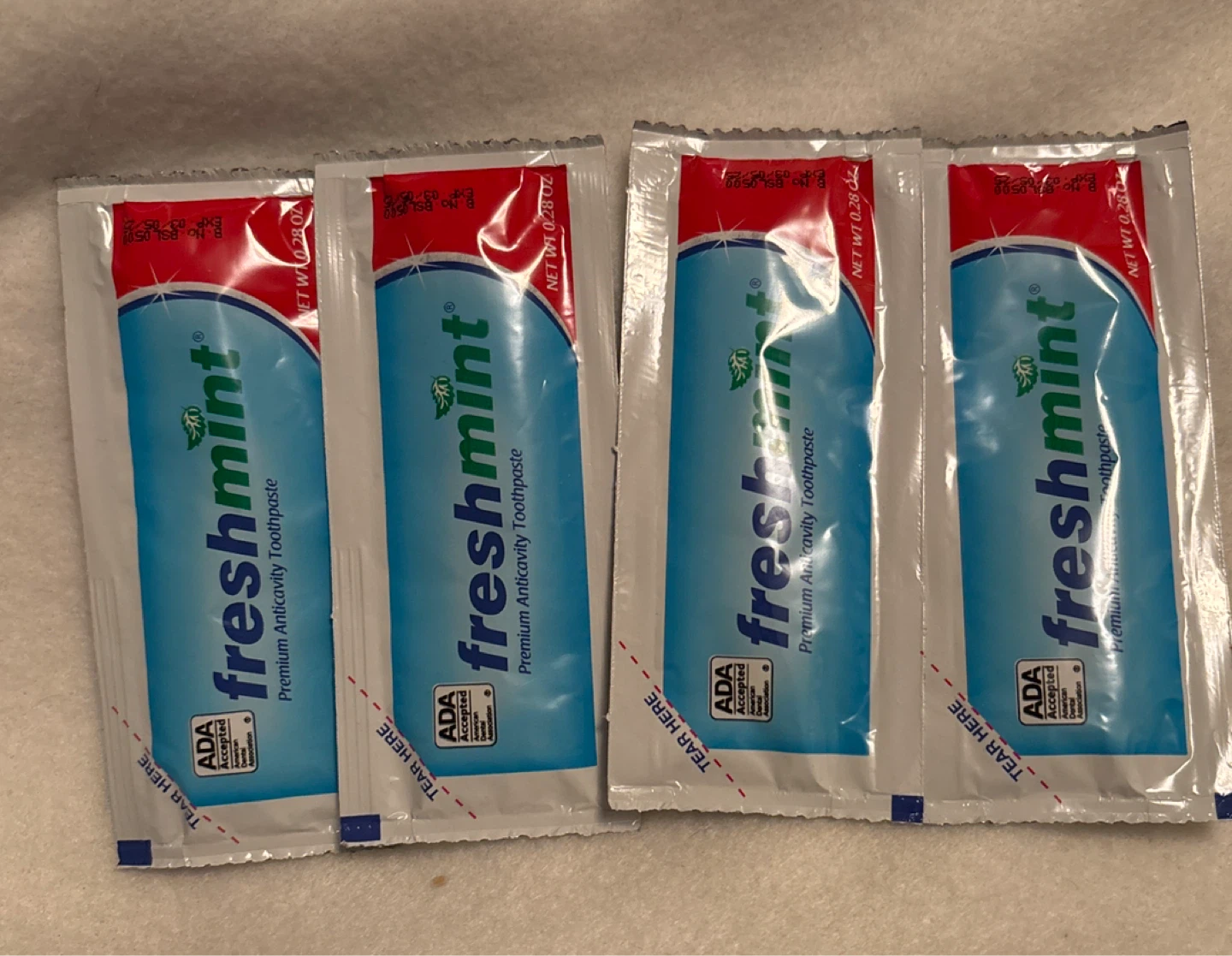 Freshmint Premium Anticavity Toothpaste Samples (4 Pack)