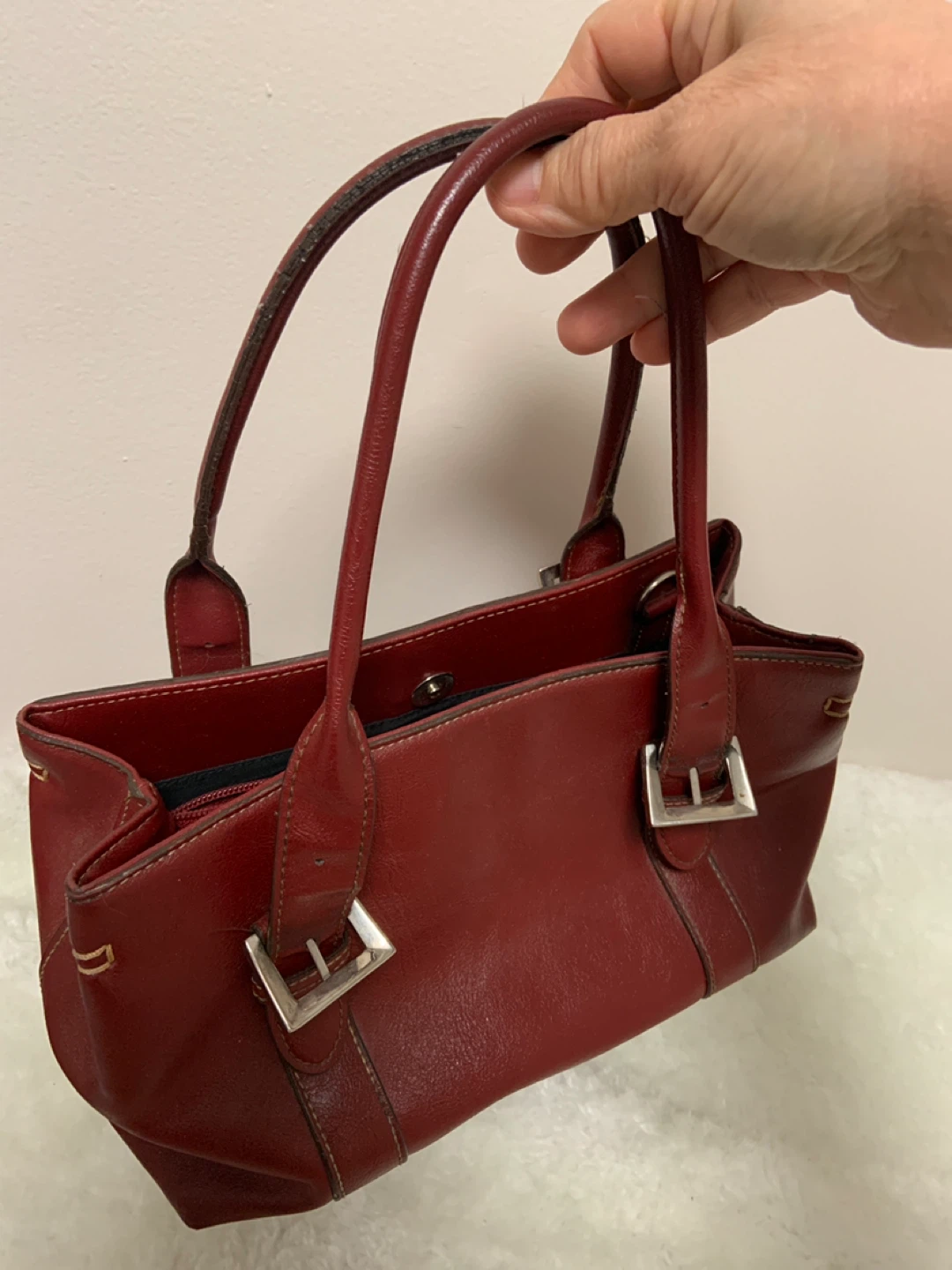 ALDO Red Leather Handbag with Shoulder Strap - photo 2
