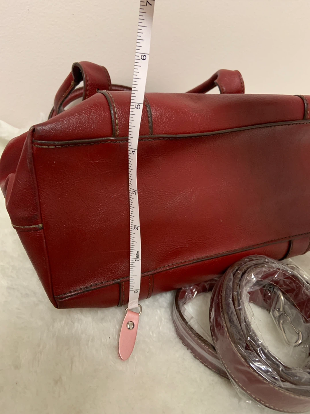 ALDO Red Leather Handbag with Shoulder Strap - photo 5