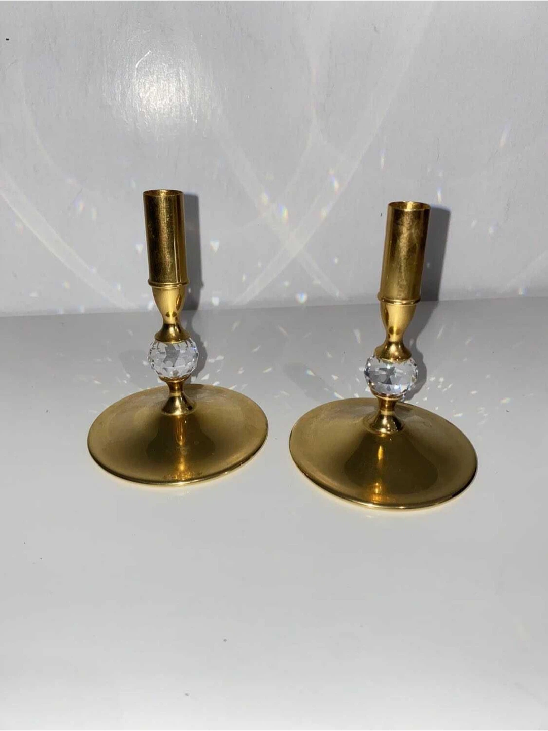 Vintage 24K Gold Plated Swarovski Crystal