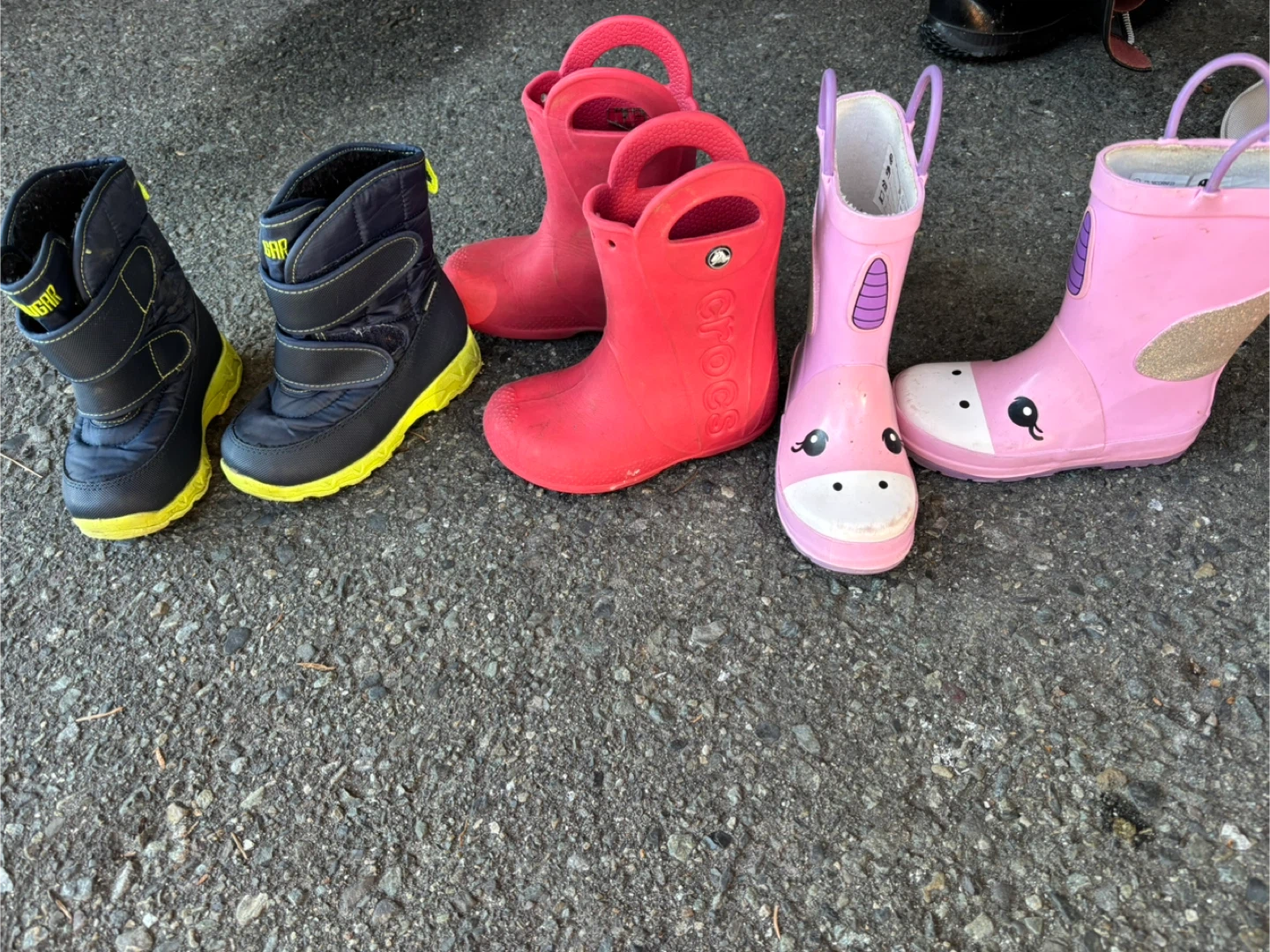 Boots for kids 5 dollars each