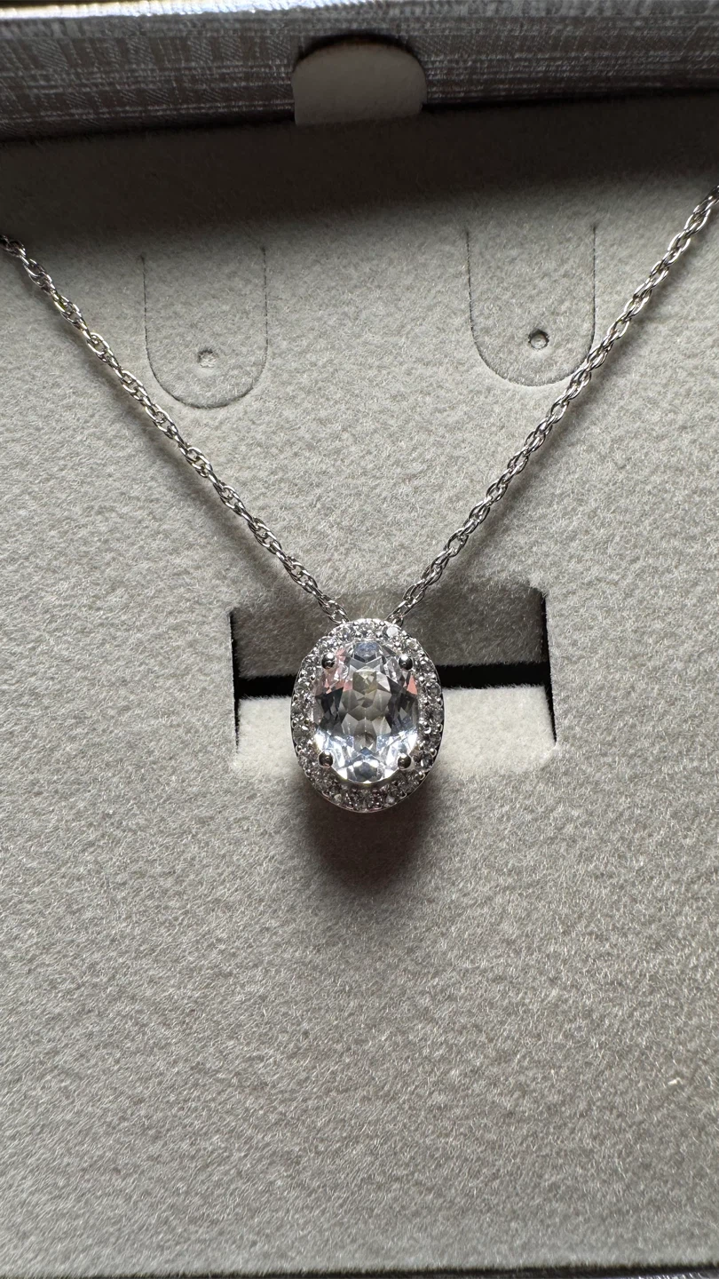 BRAND NEW Peoples Jewellers Necklace - White Sapphire & Silver - photo 3