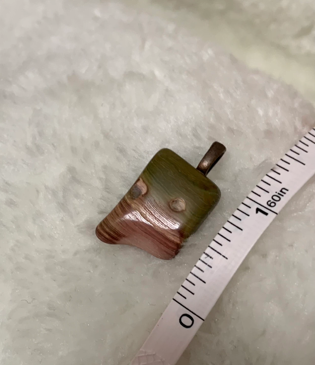 Polished Jasper Stone Pendant with Copper Bail - photo 3