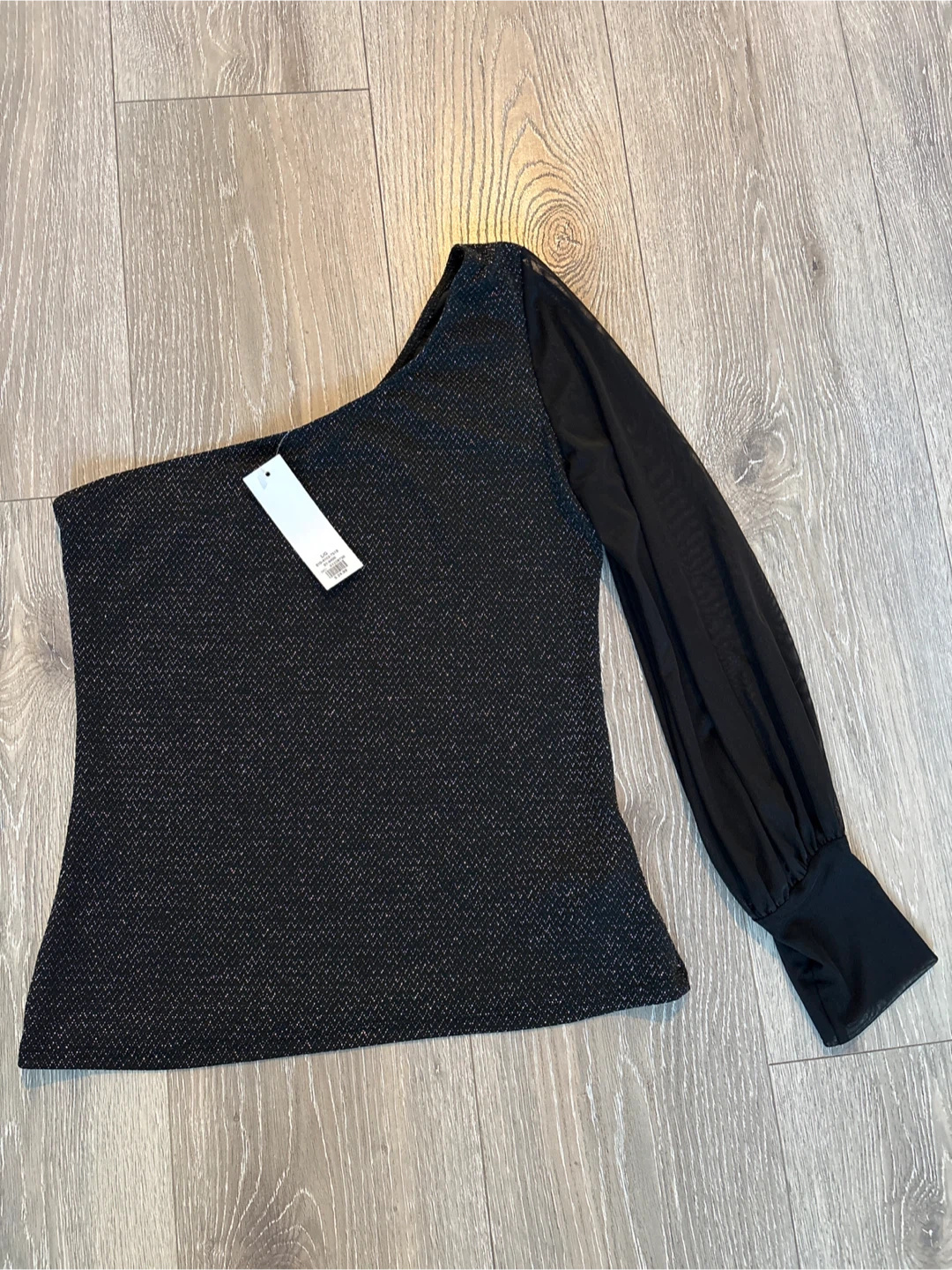 Brand New Charlotte Russe One-Shoulder Sparkle Top - Size L - photo 2