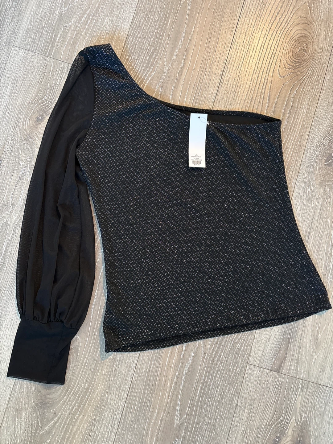 Brand New Charlotte Russe One-Shoulder Sparkle Top - Size L - photo 4