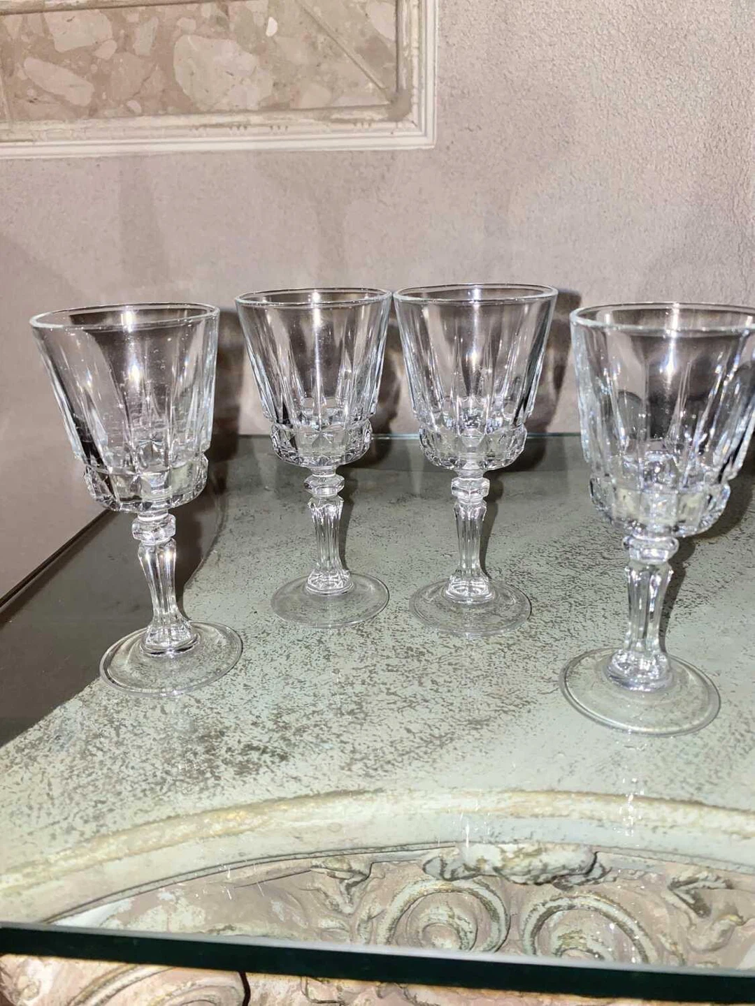 Vintage Cristal D'Arques Chantelle Claret Wine Glass