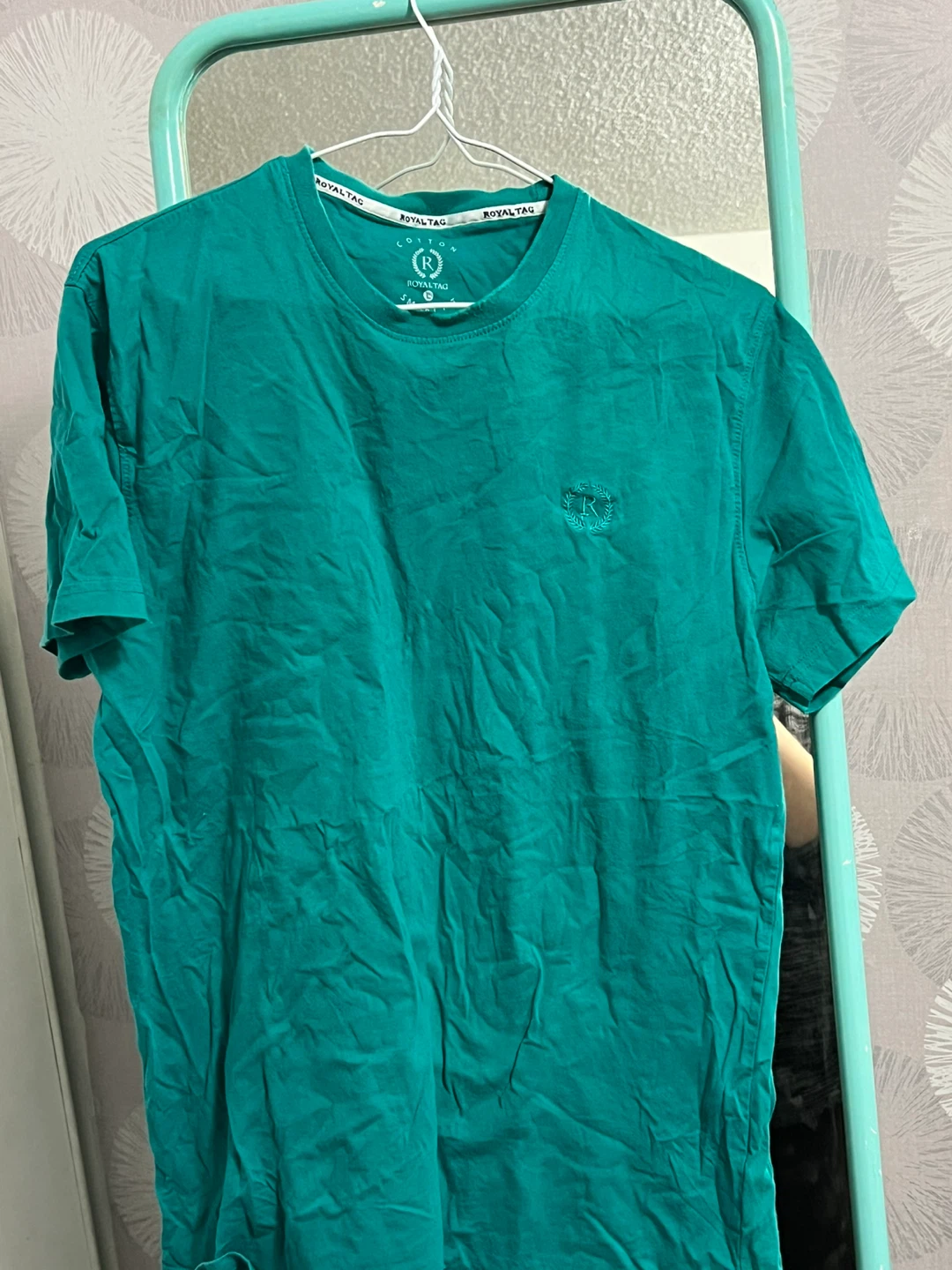 Royal Tag Green Cotton T-Shirt