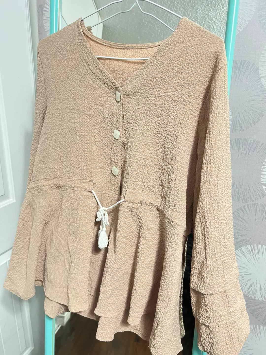 Textured Peplum Blouse - photo 2