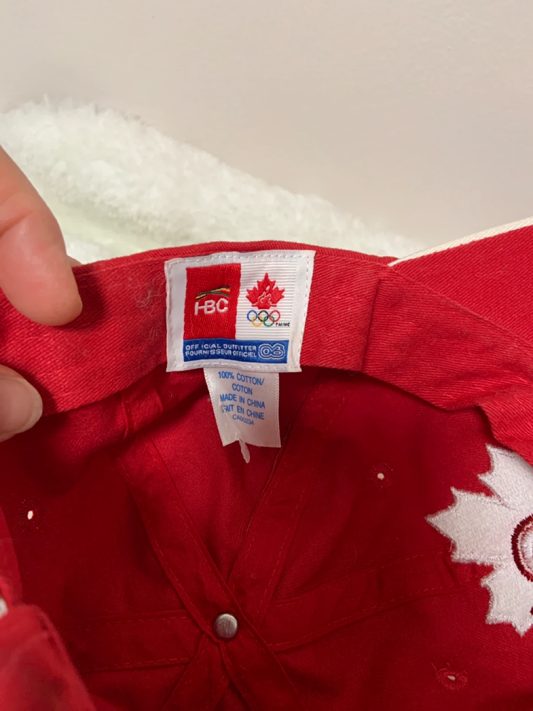 Red Canadian Olympic HBC Baseball Cap - photo 4