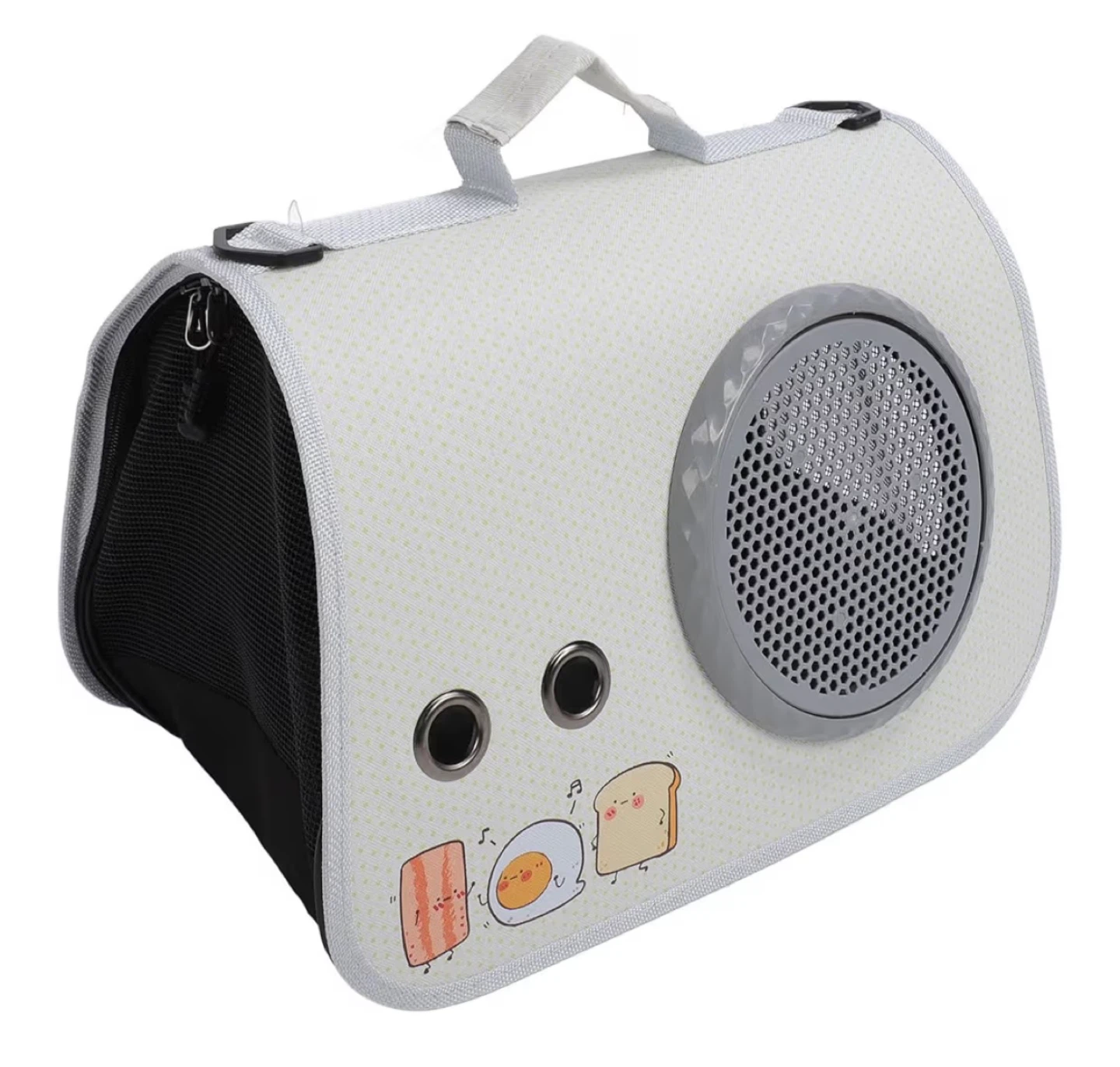 Pet Carrier Bag with Fan and Bubble Window for Pets Upto 16lbs