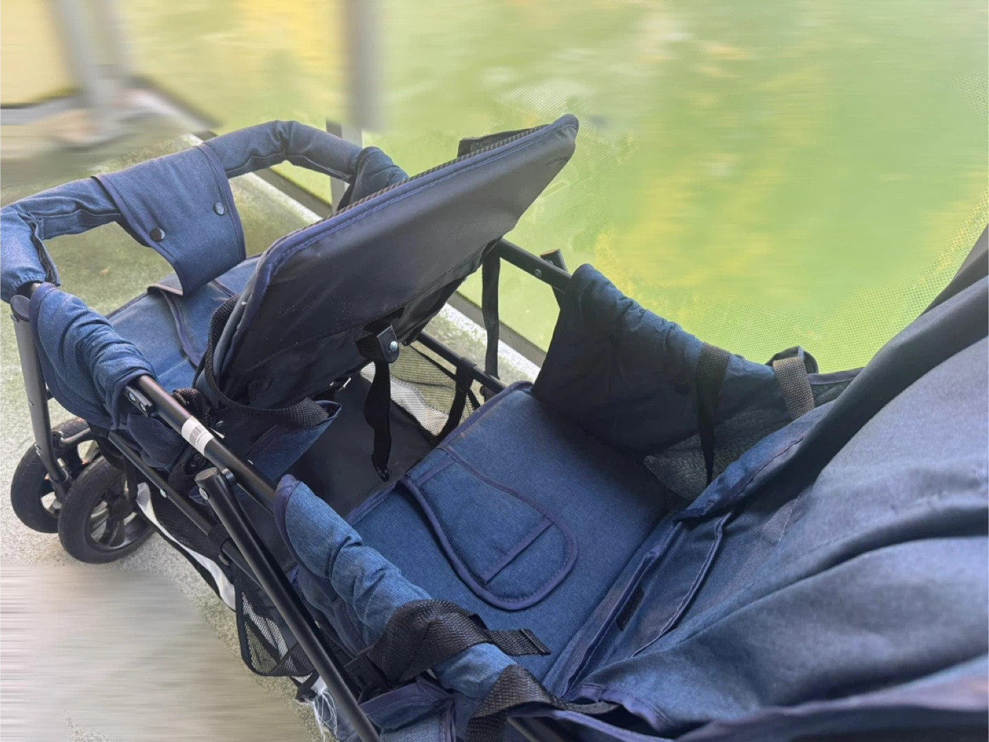 Blue Double Stroller for twins brothers and sisters - photo 2