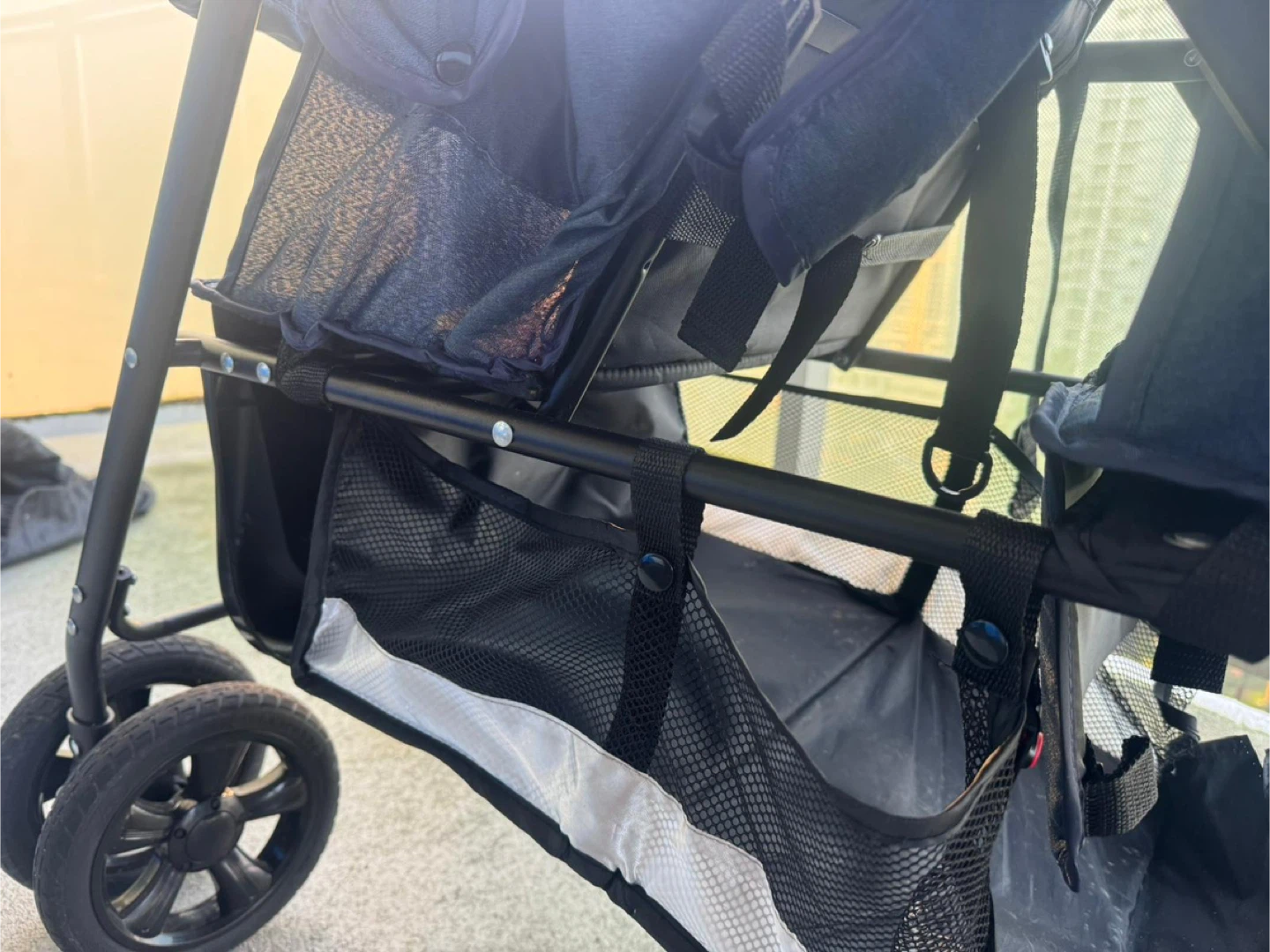 Blue Double Stroller for twins brothers and sisters - photo 4