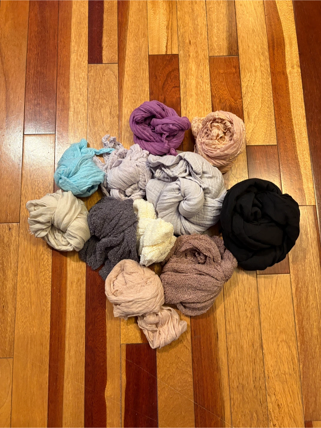 Bundle of 11 Muslin Wraps for Photography