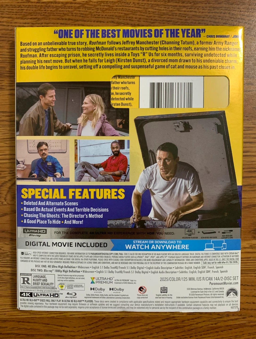 Roofman 4K UHD Blu-ray Combo Pack - photo 2