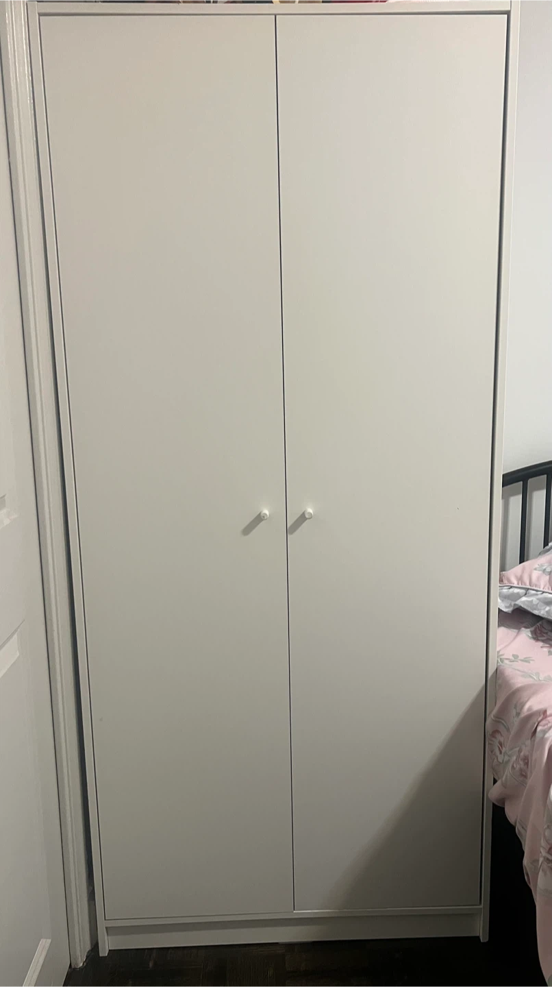 White Double Door Wardrobe