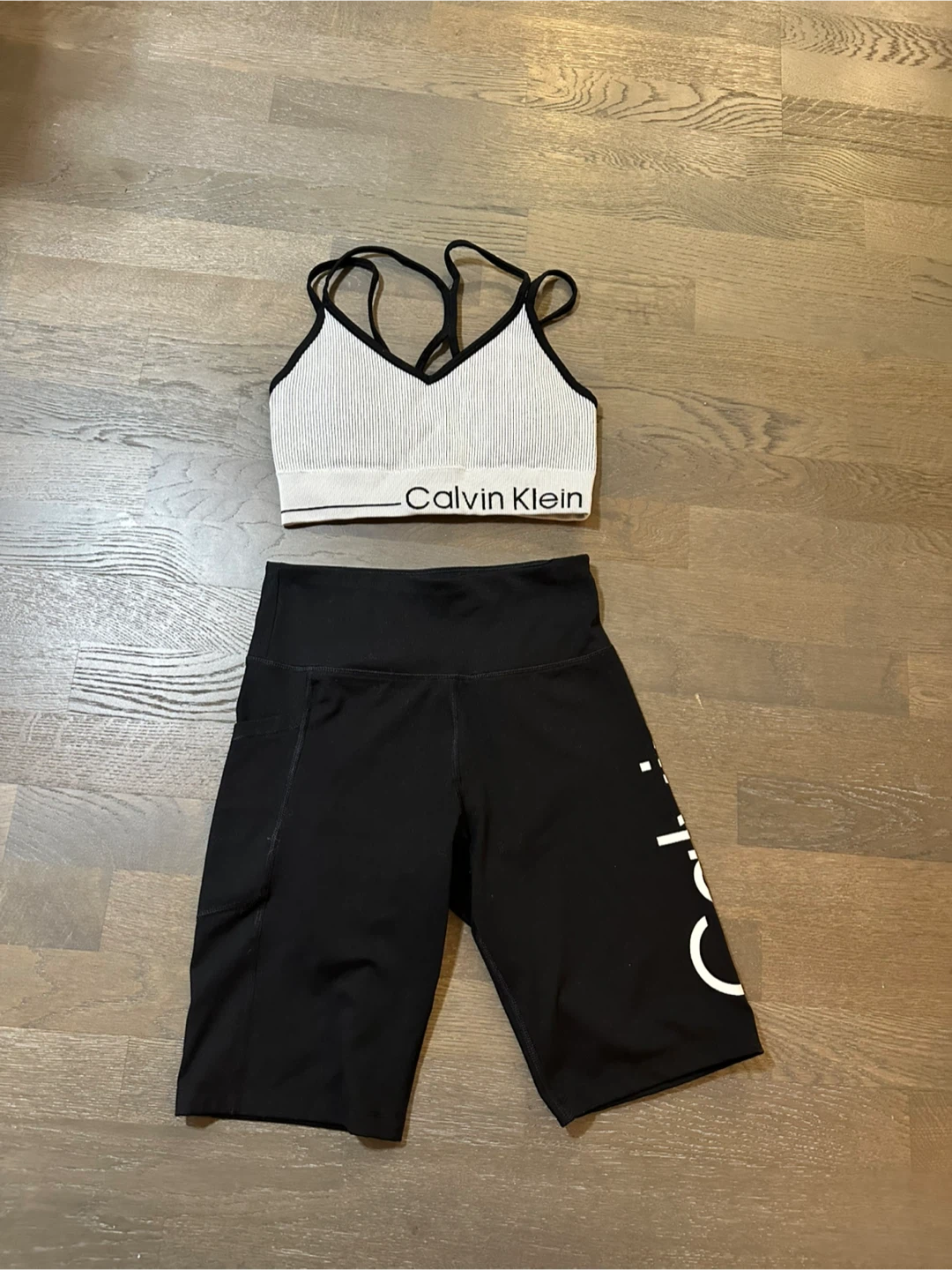 Calvin Klein Performance Sports Bra and Biker Shorts Set