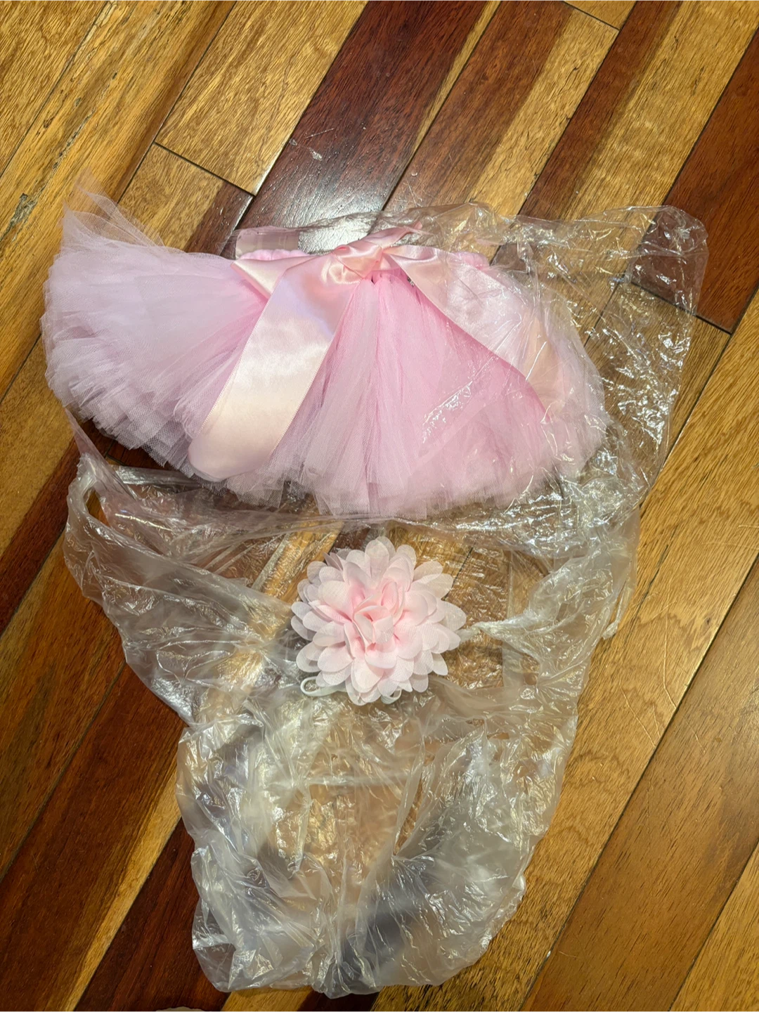 Pink Tutu Skirt with Flower Headband