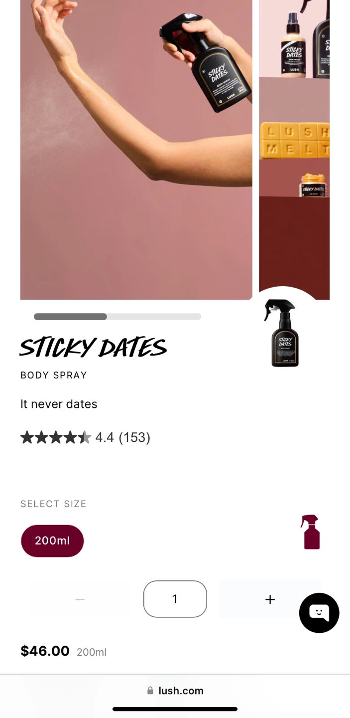 Lush Sticky Dates Body Spray 200 ml - photo 2