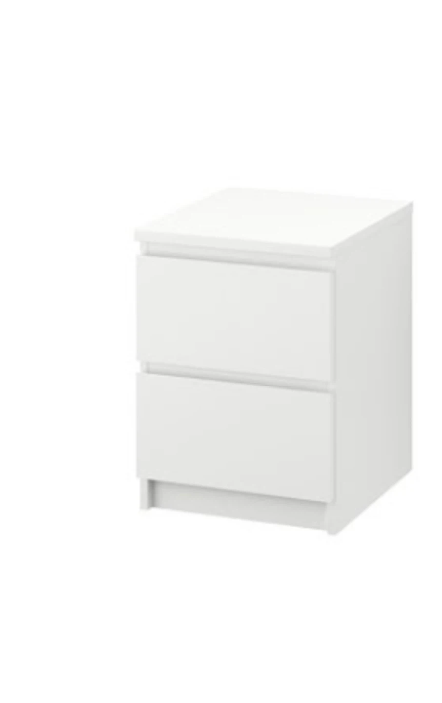 White 2-Drawer Nightstand - photo 5