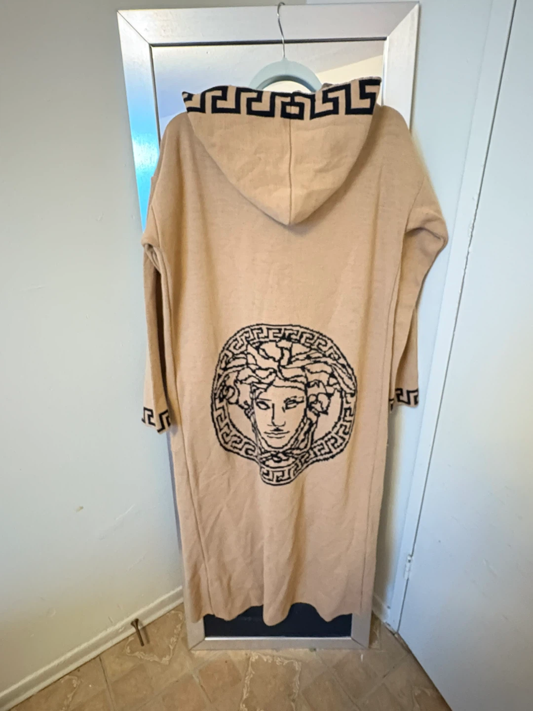 Versace Medusa Print Knit Robe