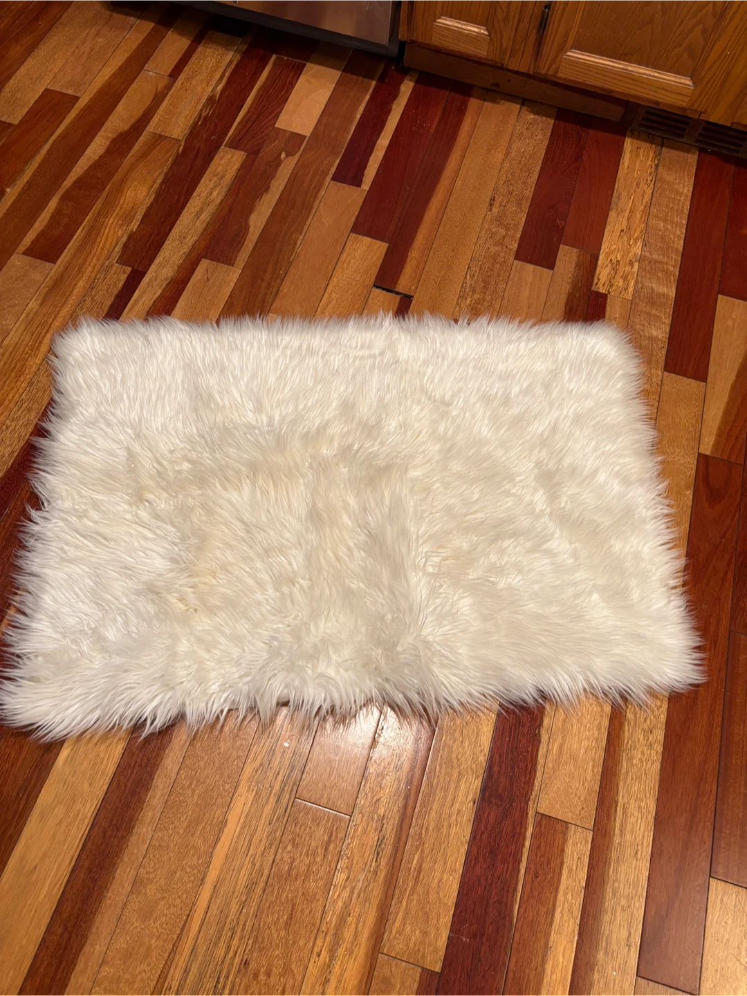 White Faux Fur Rug