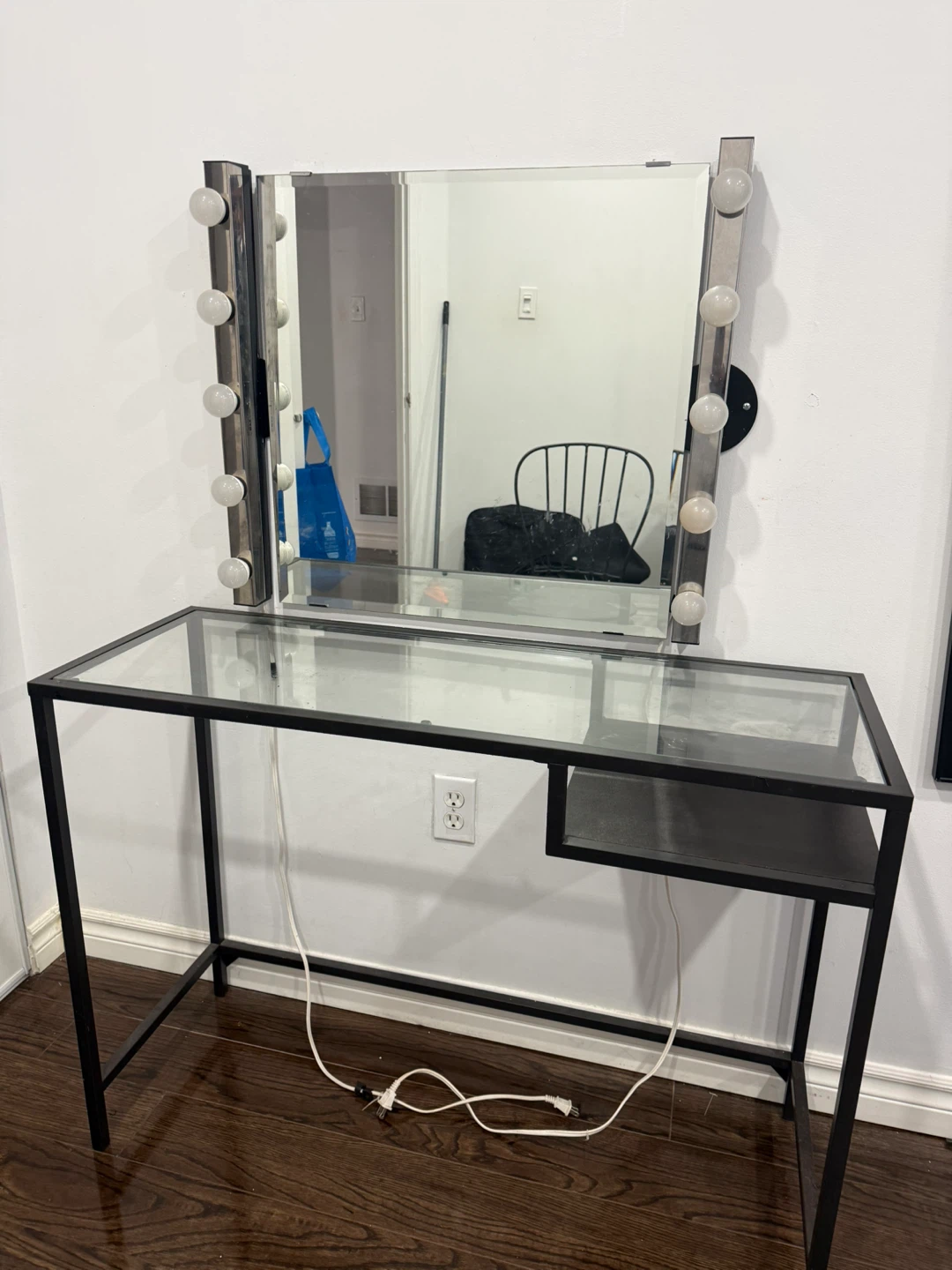 Vanity Makeup Desk with Lights and Mirror - photo 2