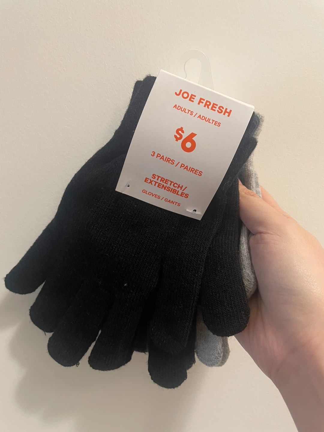 Joe Fresh 3 Pairs Stretch Gloves - Black, Navy & Grey