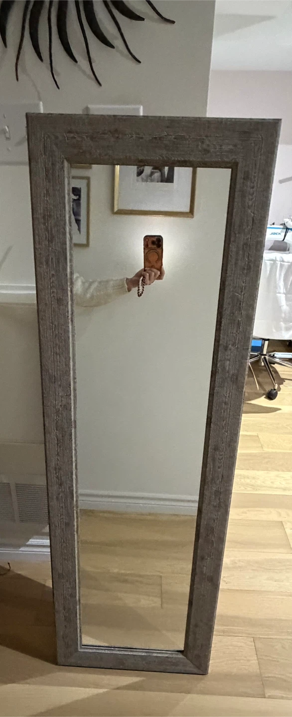 Rustic Wood Frame Full Length Mirror - photo 3