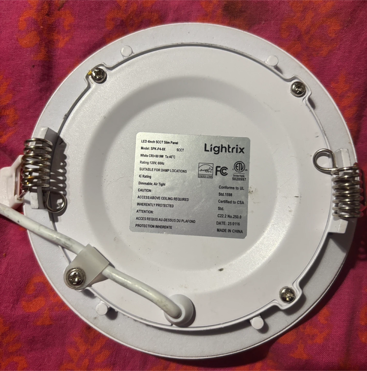 Lightrix 4-inch Slim Panel LED Light (Brand New) - photo 3