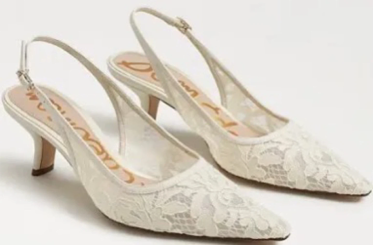Ivory Sam Edelman Bianca Sling Lace Heels