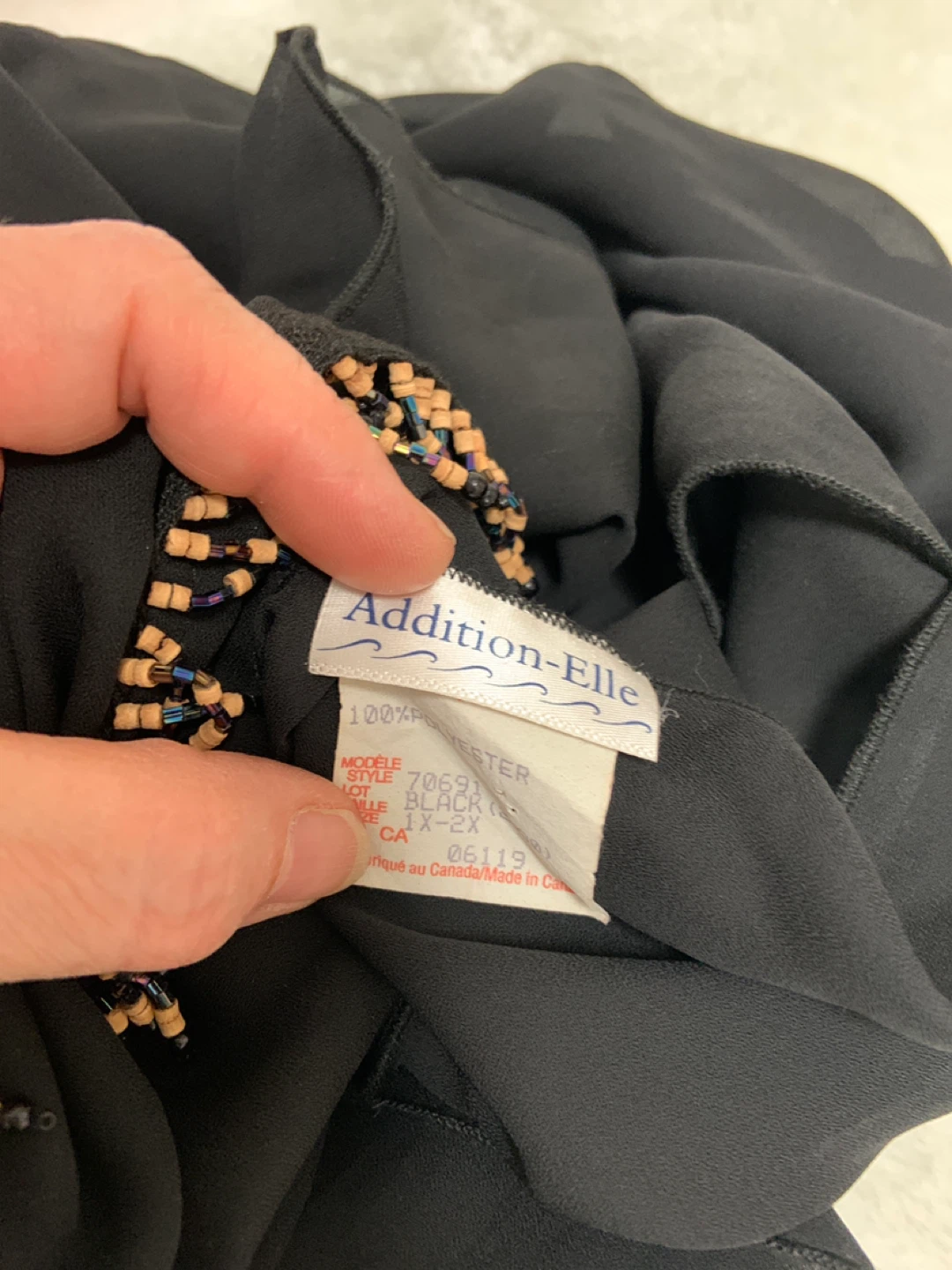 Addition-Elle Black Beaded Scarf - photo 4