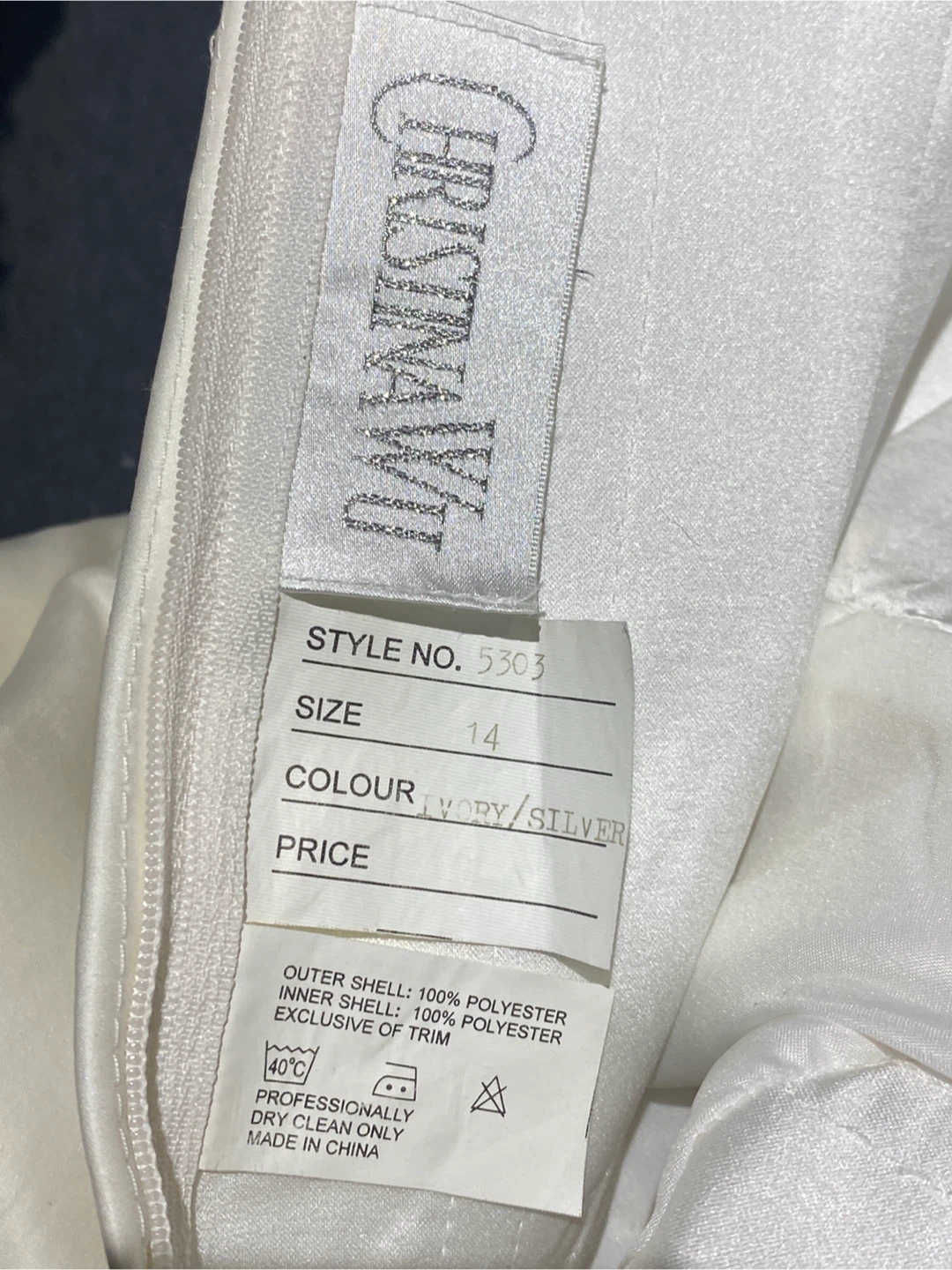 Christina Wu Wedding Dress Size 14 Ivory/Silver Style 5303 - photo 3