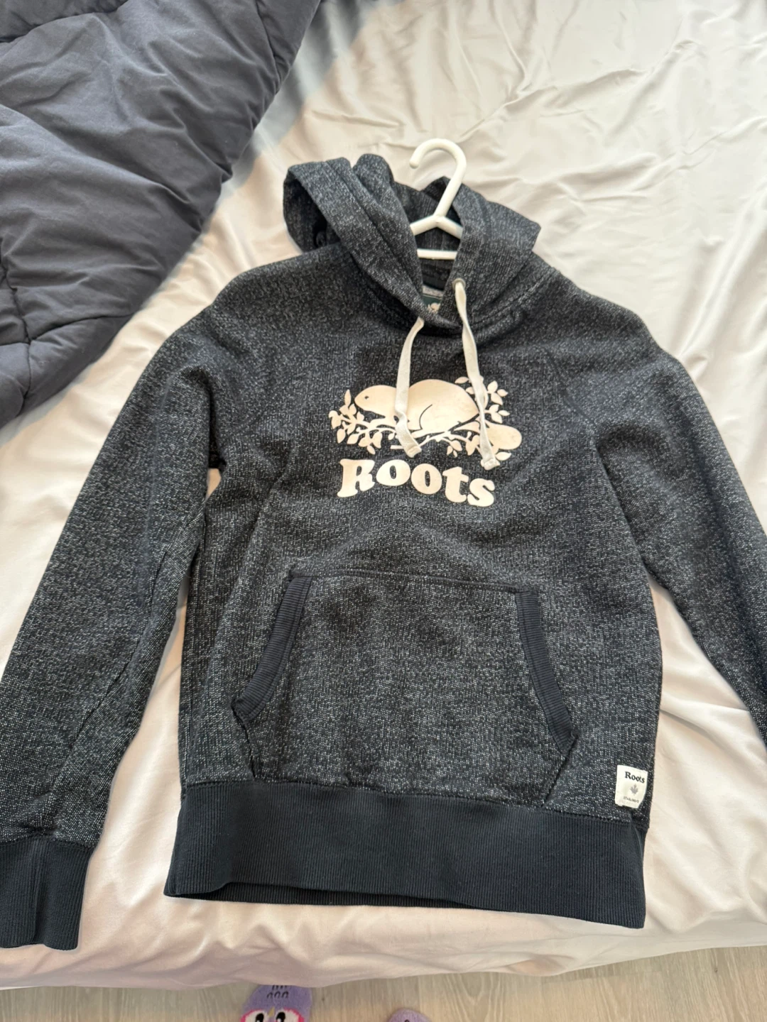 Roots Hoodie Beaver Logo Grey