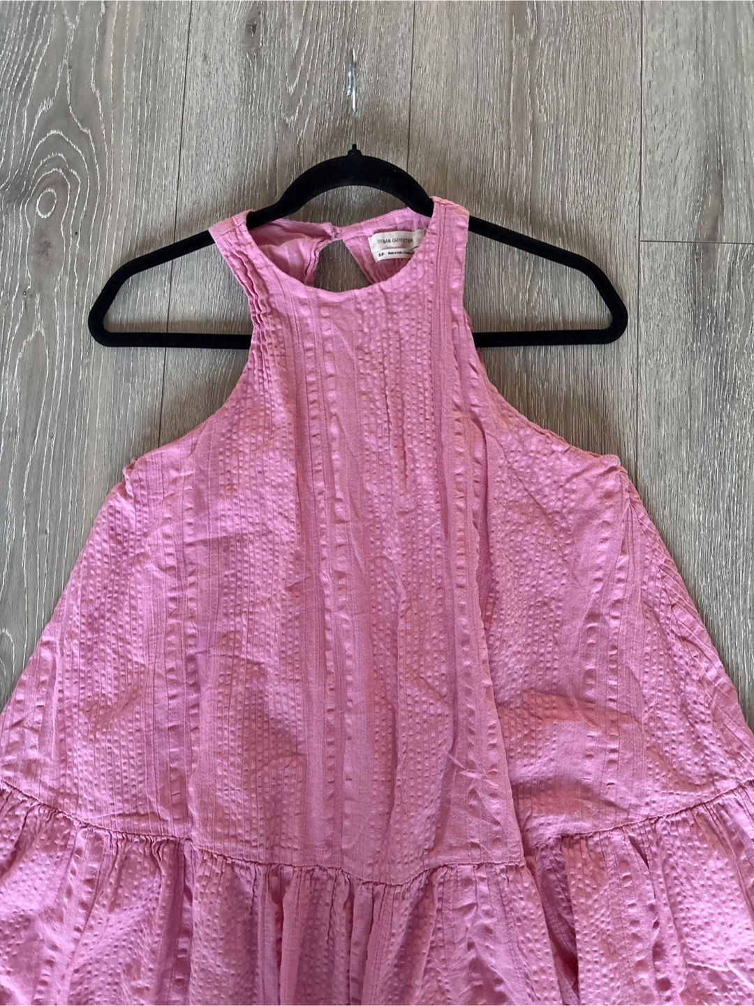 URBAN OUTFITTERS Pink Textured Tiered Mini Dress - photo 3