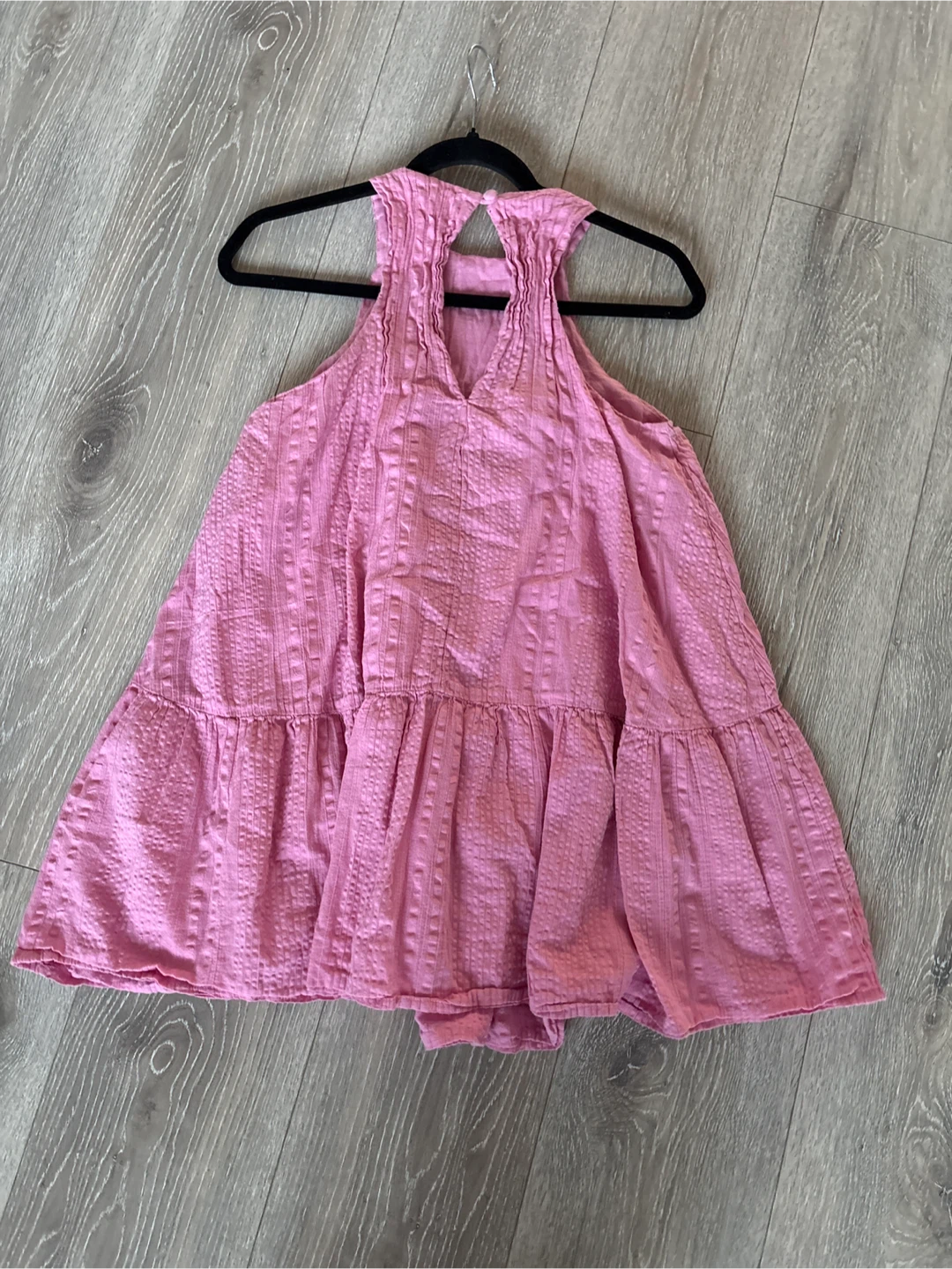 URBAN OUTFITTERS Pink Textured Tiered Mini Dress - photo 4