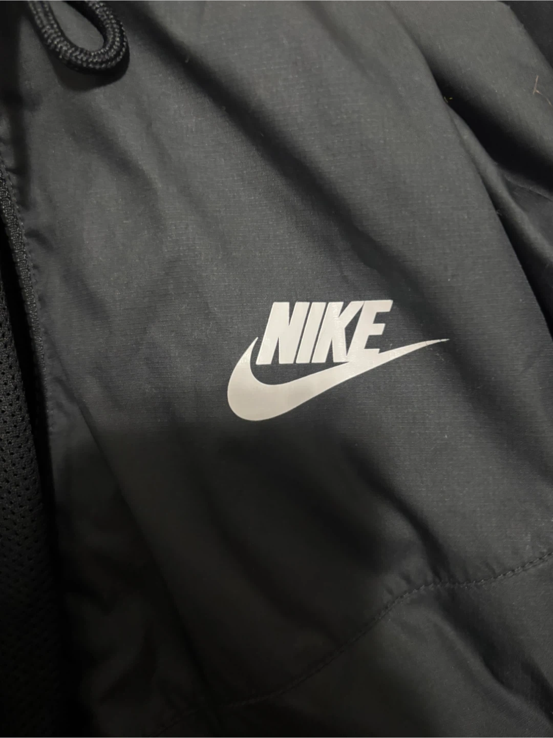 Nike Black Hooded Windbreaker Jacket Size M - photo 3