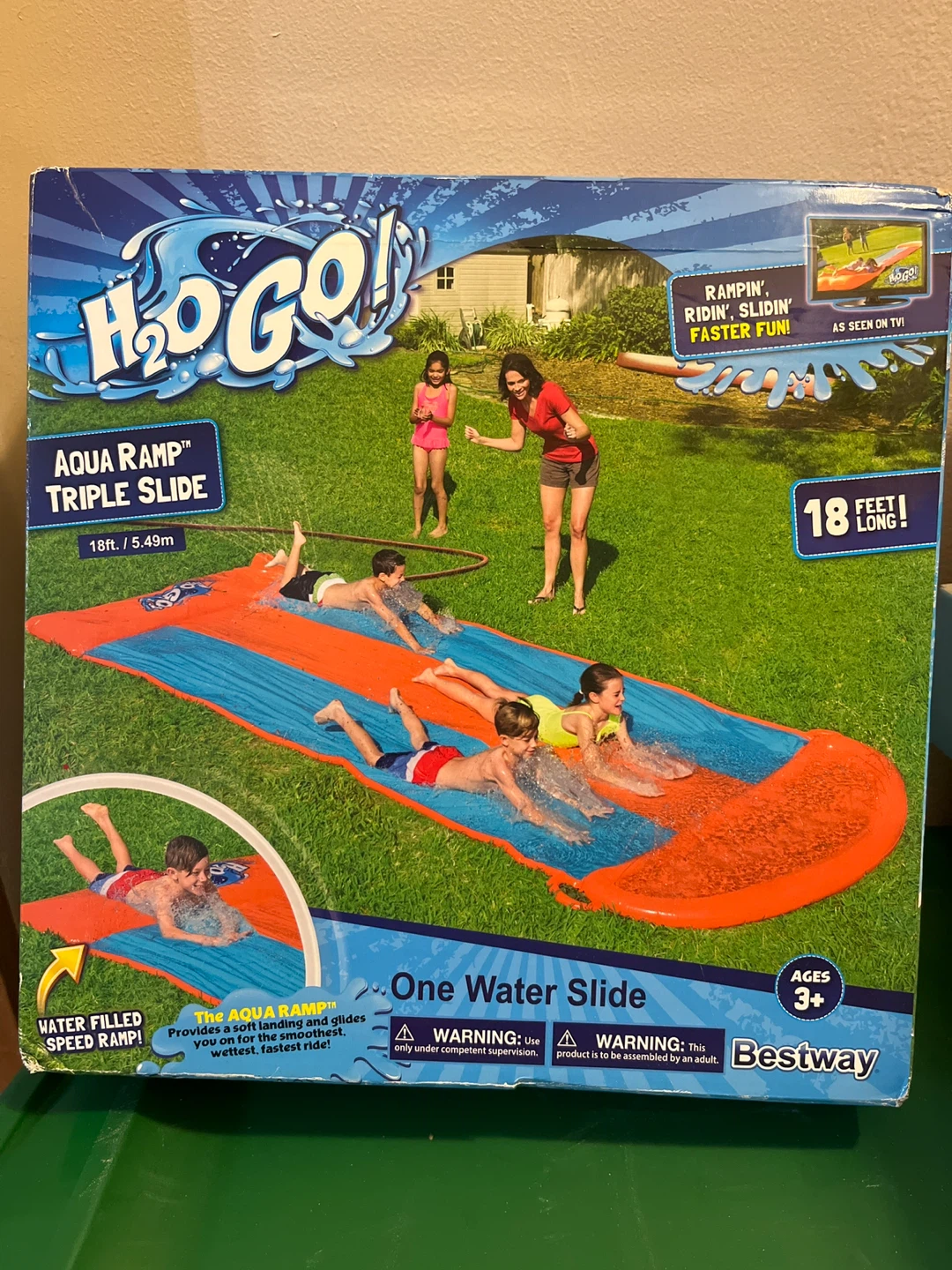 H2O GO! Aqua Ramp Triple Water Slide - 18ft