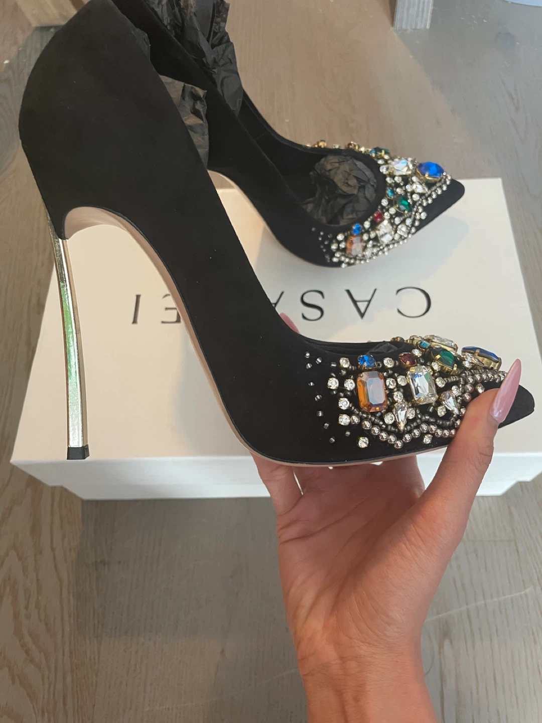 Brand New Casadei Pumps with Elegant Jewel Embellishments - photo 5