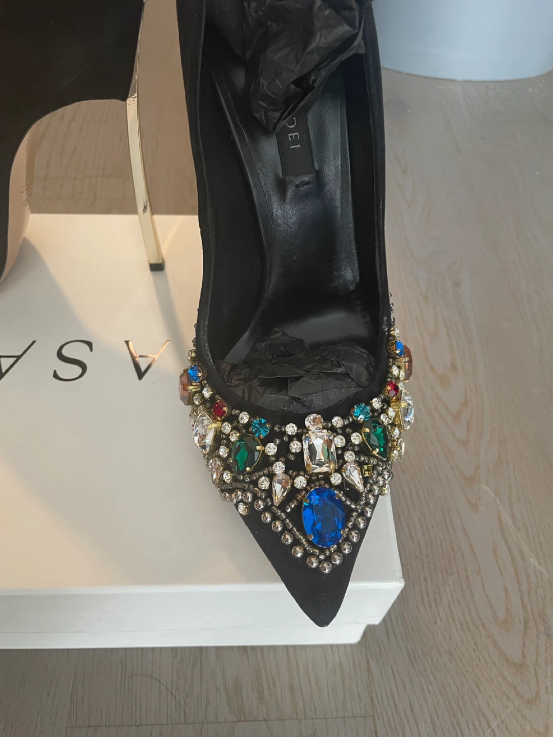 Brand New Casadei Pumps with Elegant Jewel Embellishments - photo 3