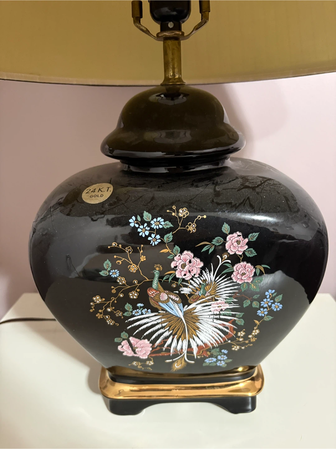 Black Ginger Jar Table Lamp - photo 2