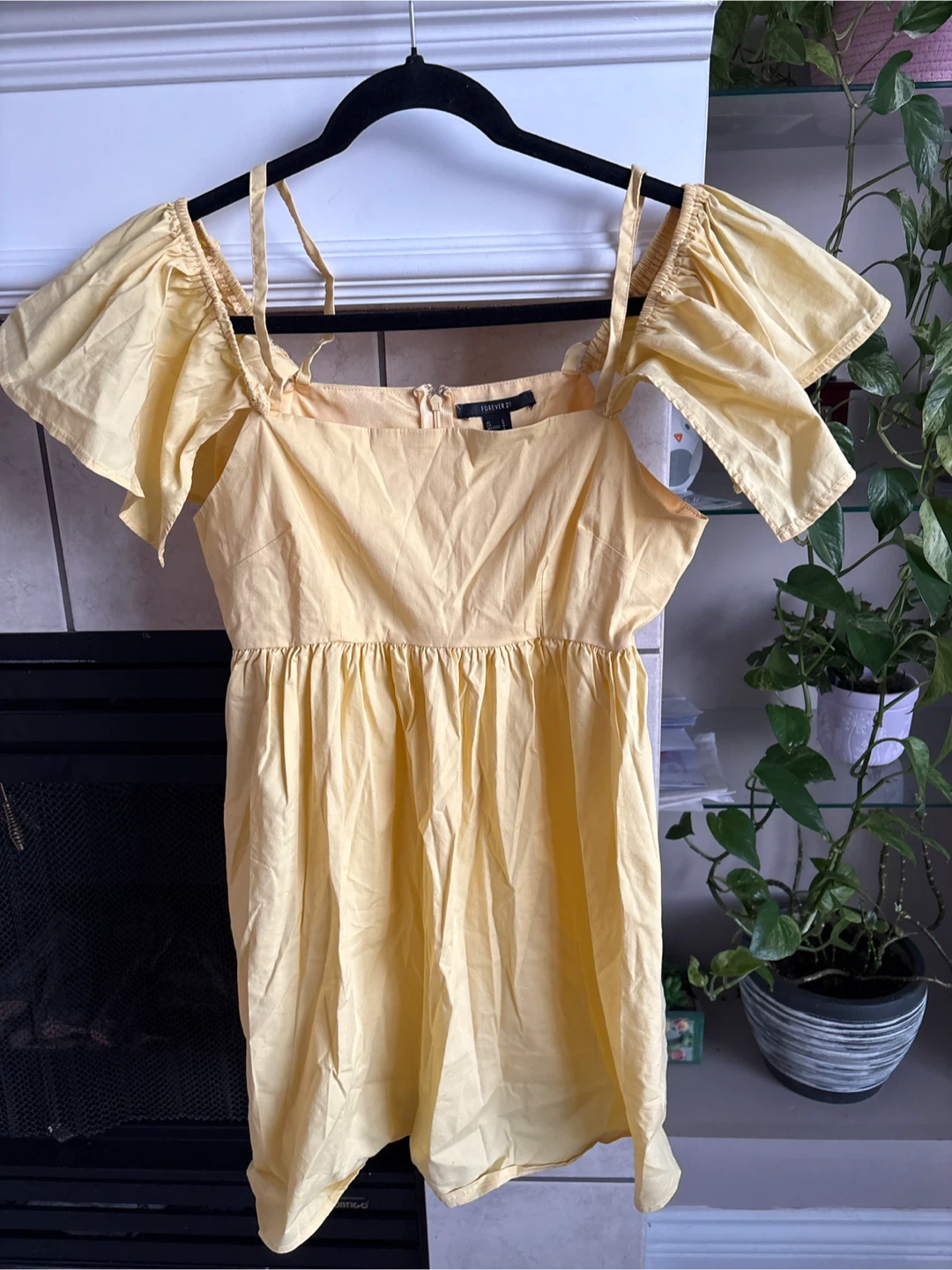Yellow Puff Sleeve Dress