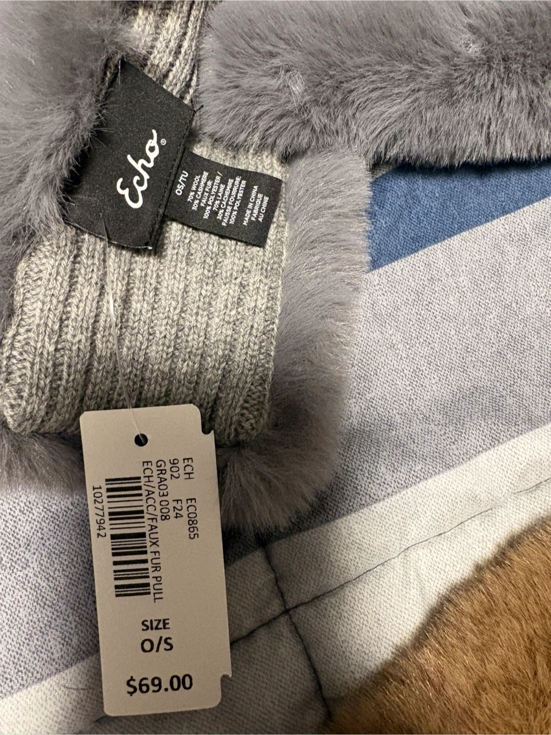 Echo Faux Fur Pull Through Scarf