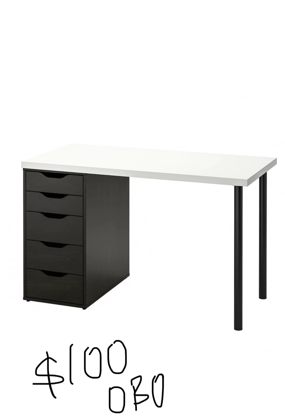 IKEA Micke Desk with Drawer Unit