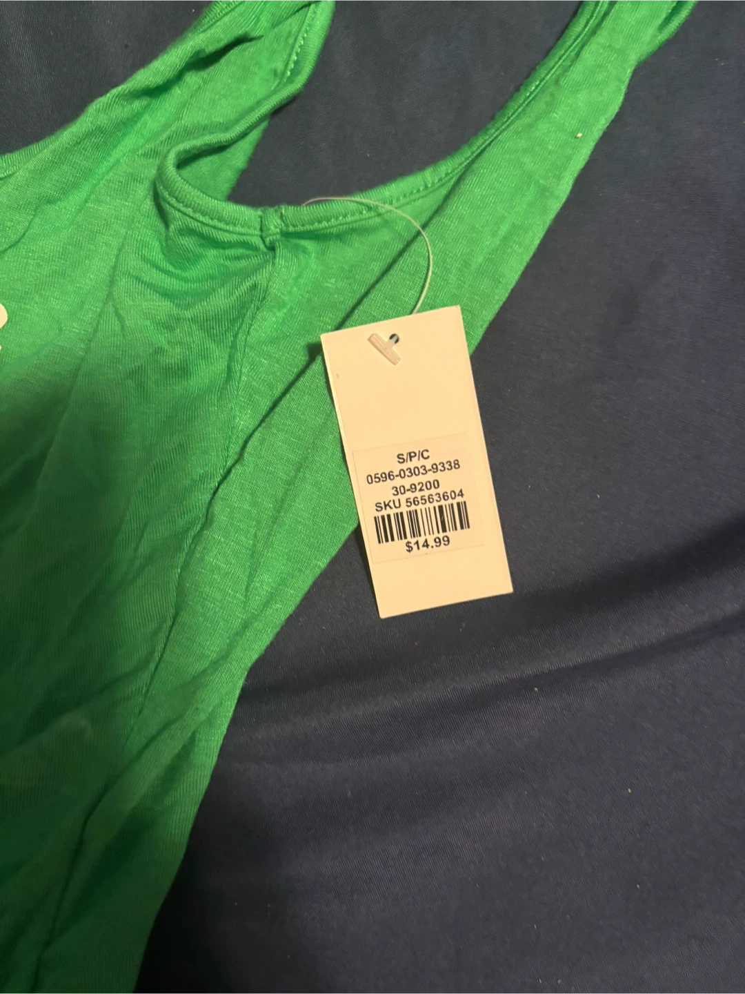 Green "Kiss Me I'm Lucky" Sequin Tank Top - photo 2