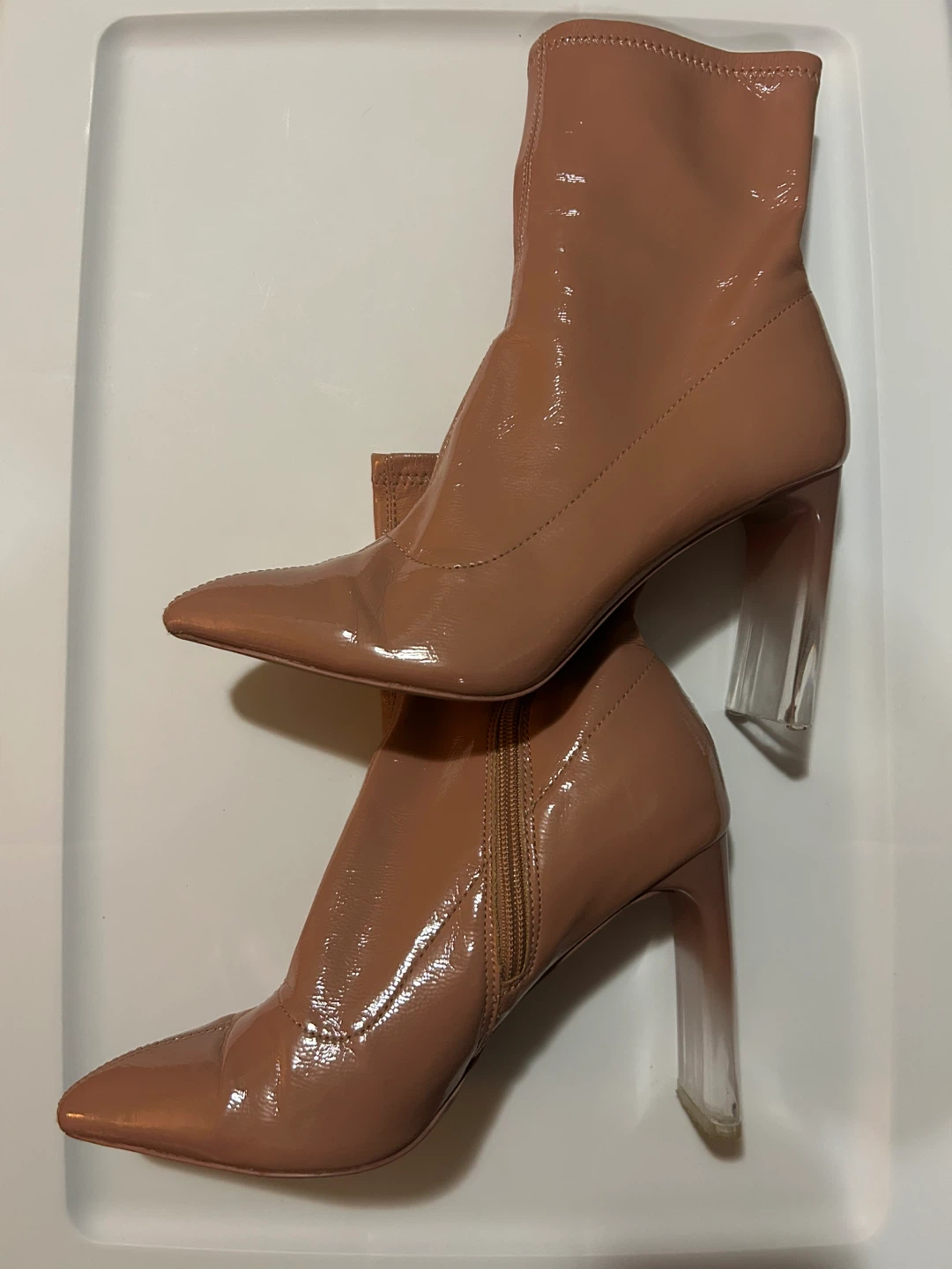 Pink Faux Leather Ankle Boots Call It Spring - Size US 6.5