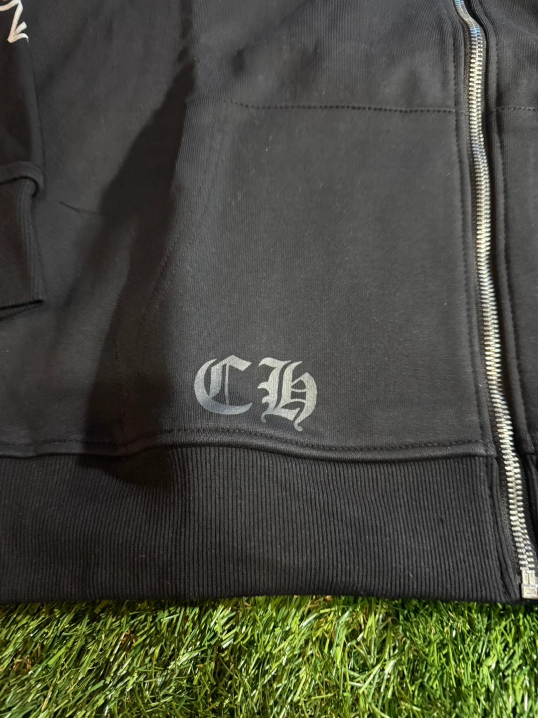 Chrome Hearts Black Zip-Up Hoodie-NEVER WORN - photo 3
