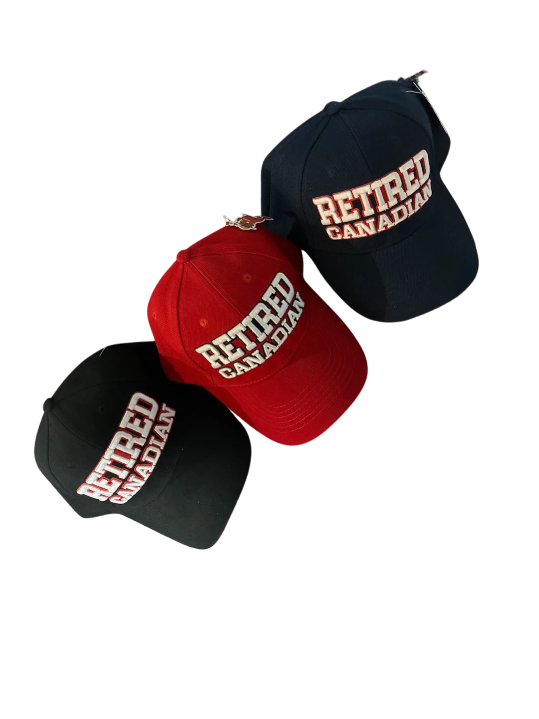 Retired Canadian Baseball Caps - Red, Black, Navy