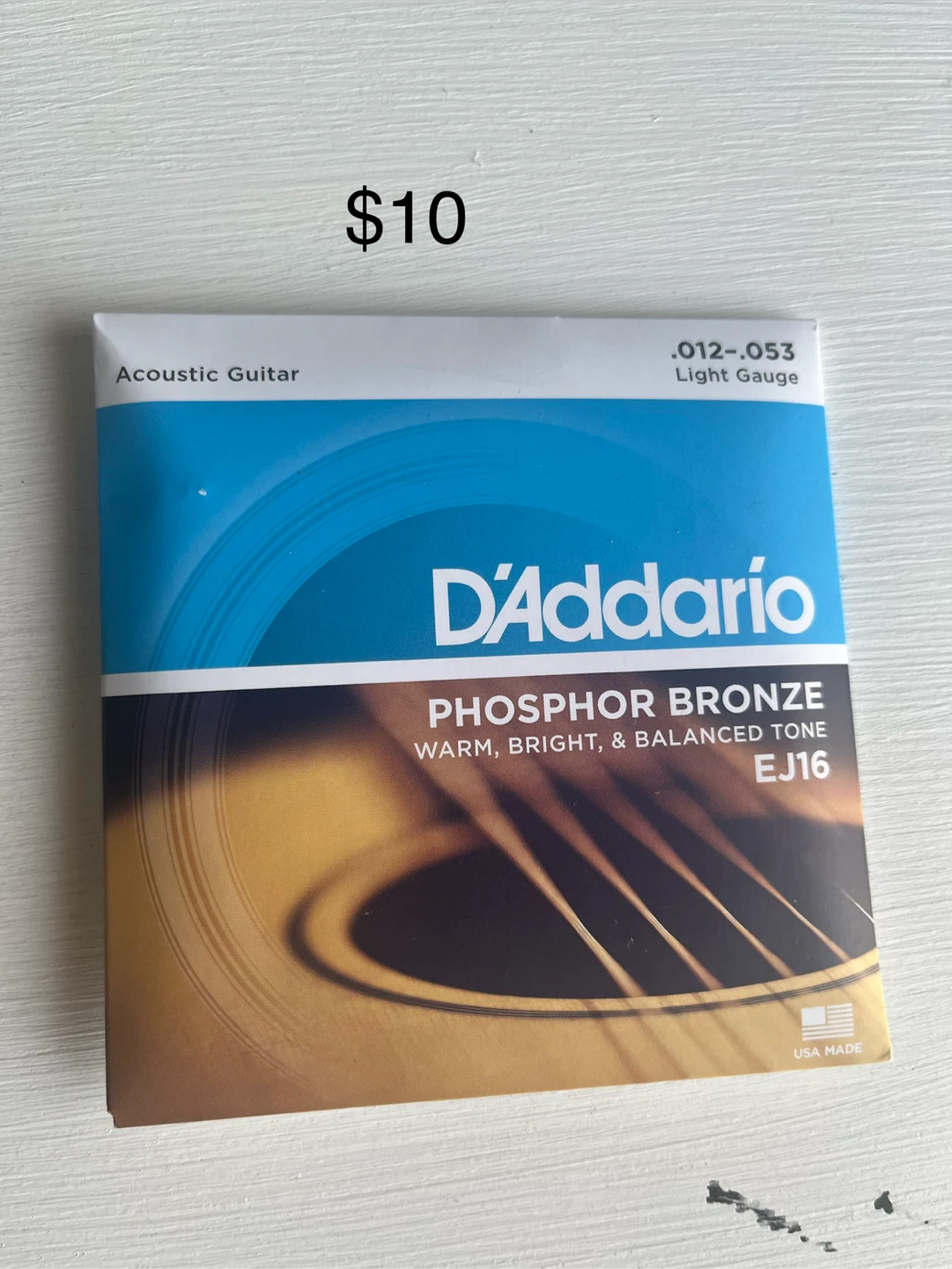 D'Addario EJ16 Phosphor Bronze Acoustic Guitar Strings